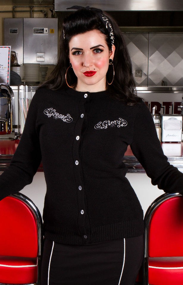 Miss Fortune   Grease n Glory Rockabilly Cardigan