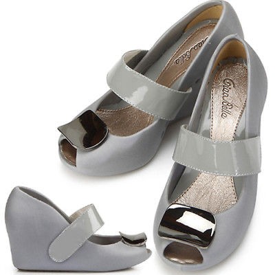 gray wedge shoes in Clothing, 