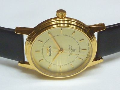 GENIUNE VINTAGE GENTS HMT KARAN 17 JEWELS INCABLOC GOLD PLATED WIND 