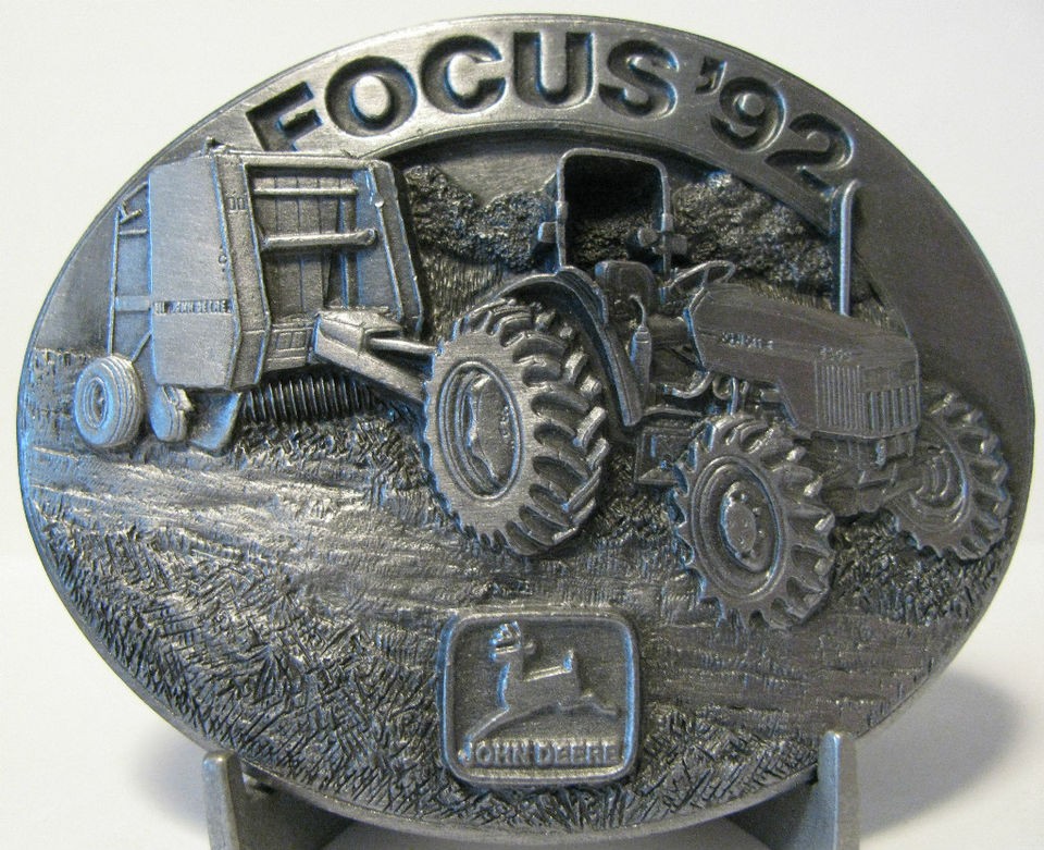 John Deere 1992 Focus Columbus Branch Tractor & Baler Belt Buckle jd 