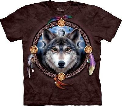 the mountain guide wolf dream catcher feather t shirt xl