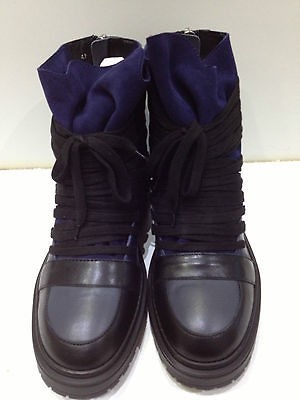 Kris Van Assche KVA FW12 2012 Multi Laces Sneakers Black/Blue Made in 