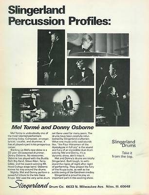 1976 slingerland mel torme donny osborne drum print ad time