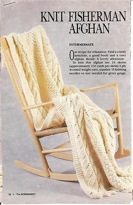 fisherman afghan knitting pattern  2 25 buy