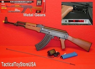 aeg ak47 kalashnikov ak 47 metal gear 445fps airsoft includes