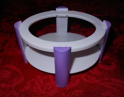 White & Purple Oval Cocktail Coffee Center Table   Barbie Dollhouse 