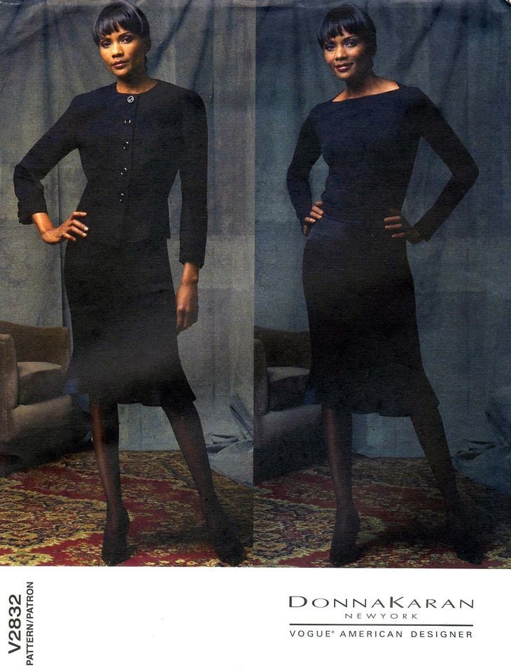 vogue 2832 donna karan ny jacket skirt sewing pattern returns