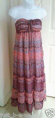 NEW Boho VINTAGE Style Rachael.&.Chloe DRESS Strapless Halter 