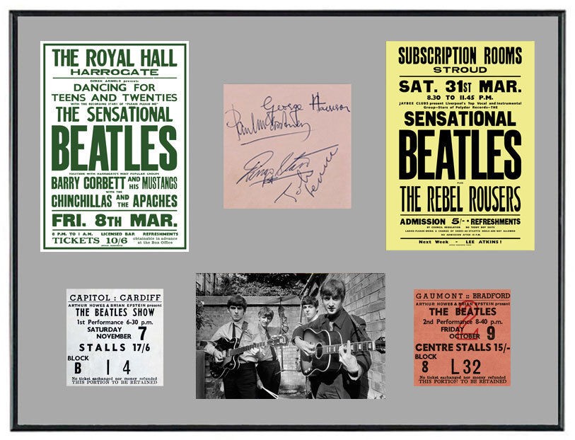 beatles 1960 s memorabilia poster tickets autographs from united 