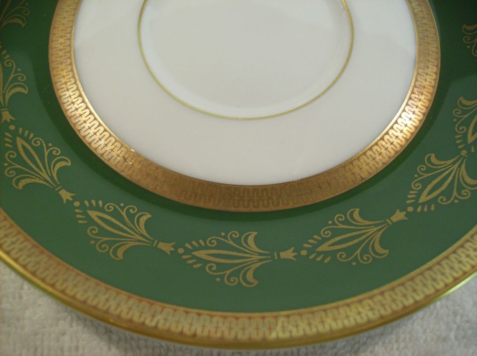   gold feather design saucer  Royal Tettau Bavaria Germany  porce​lain