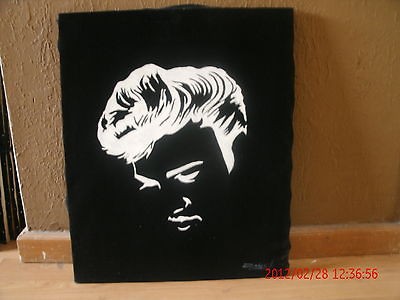 elvis presley oil painting on black velvet by zalas time