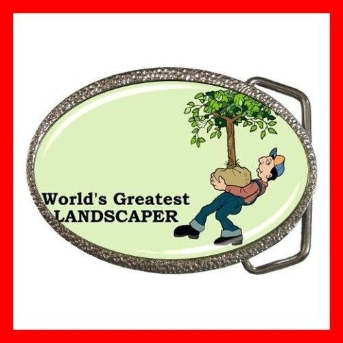   Metal Belt Buckle LANDSCAPER Trailer Tools Equipment Lawn (21857772