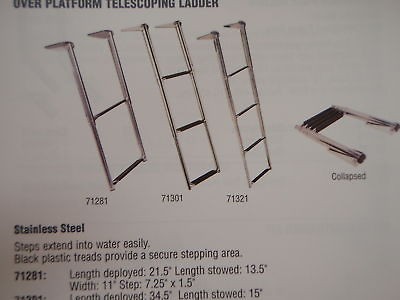 swim ladder telescoping over platform 3 step 71301 boat time