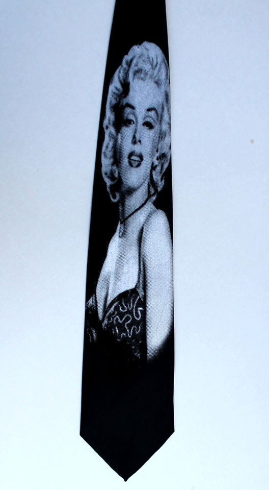 marilyn monroe black white tie gift mens neck tie  12 89 