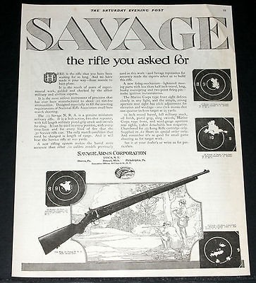 1919 OLD MAGAZINE PRINT AD, SAVAGE, THE NEW .22 N.R.A. RIFFLE YOU 