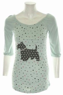 new s scottish terrier top w rhinestones onoff shoulder