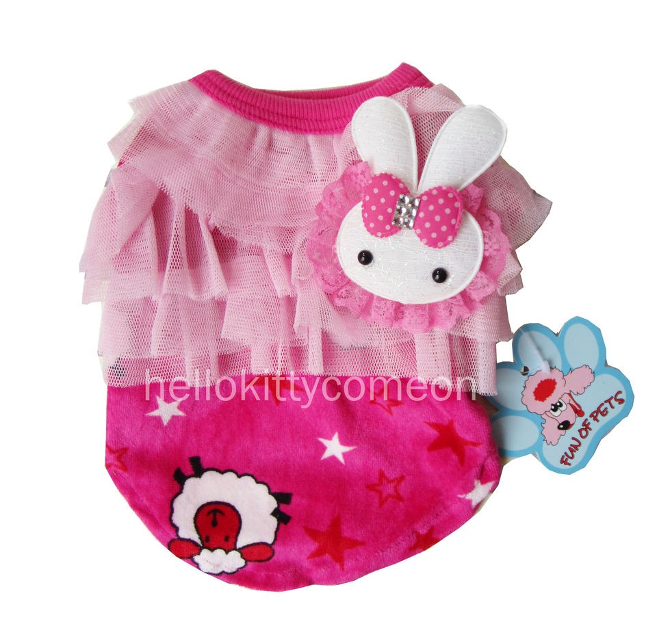   Clothes Cute Cartoon yarn Rabbit LAMB Pet Dog clothes COAT XS,S,M,L,XL