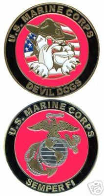 marine corps devil dog drill instructor challenge coin time left