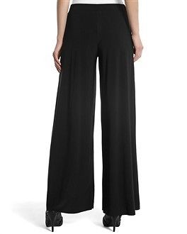   White House Black Market Elegant Stretch Wide Leg Knit Pant Palazzo