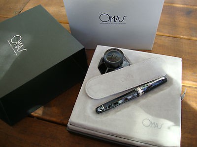 OMAS 2012 VINTAGE GREEN PARAGON SILVER TRIM LTD EDITION FOUNTAIN PEN 