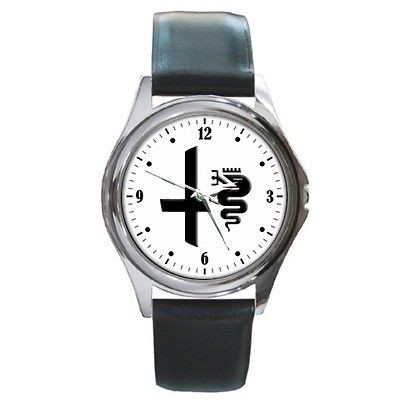 NEW ALFA ROMEO GTC MILANO SYMBOL DESIGN WHITE LEATHER WATCH