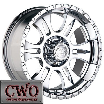 17 Chrome ION 195 Wheels Rims 6x135 6 Lug Ford F 150 Navigator 