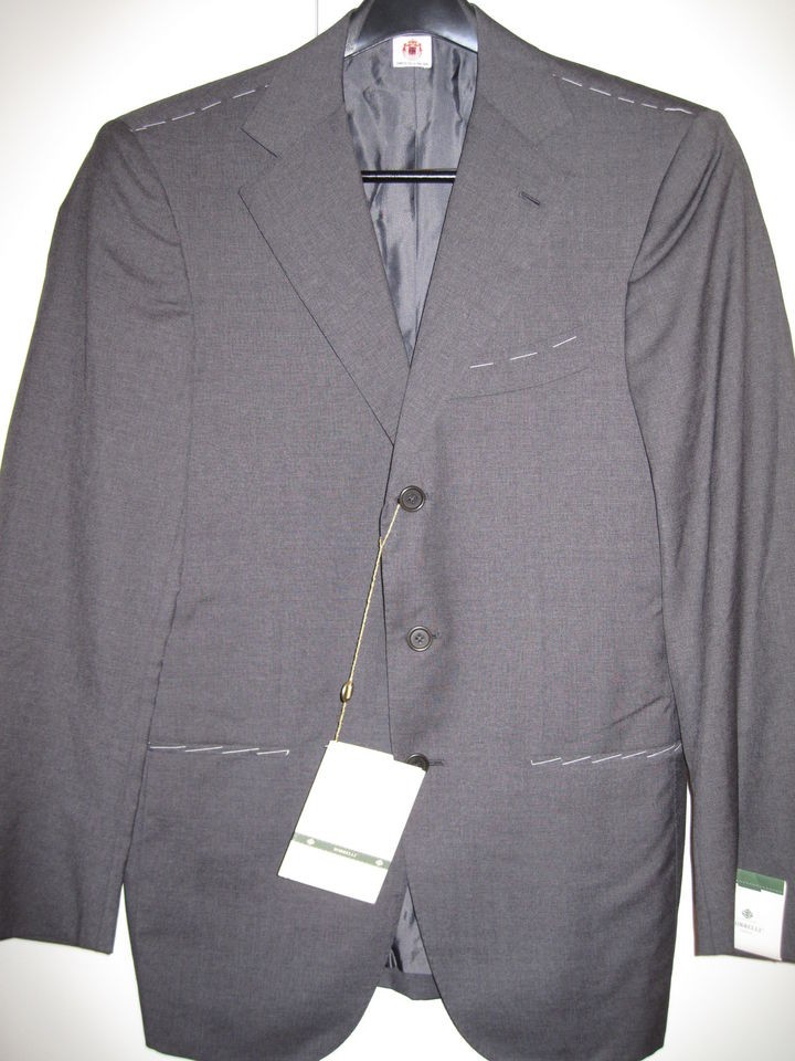 NEW MEN BORRELLI GRAY JACKET HAND MADE SIGN BY TAILORS $6,890 SZ 48 EU 