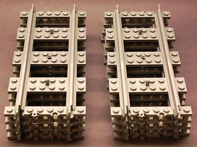 lego city 8 piece straight train track lot 5 new