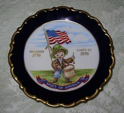 lindner kueps bavaria commemoration plate cobalt blue 