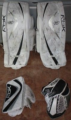 Reebok 8K Intermediate Leg Pads 29, 6K Jr Glove & 6K Jr Blocker