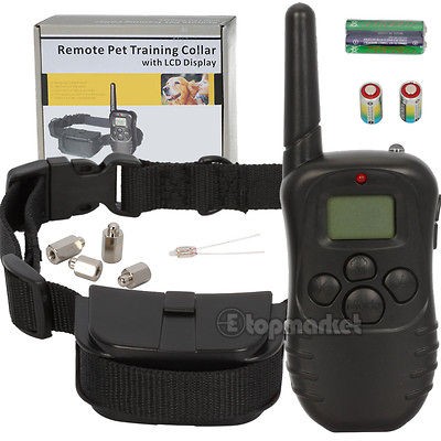 NEW LCD 100LV Level Shock Vibra Remote Pet Dog Training Collar
