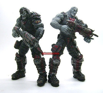 NECA Gears of War GoW Locust Hive Locust Drone & Helmeted Drone Loose 