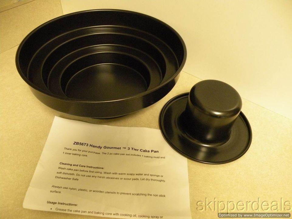 tier cake pan handy gourmet new 