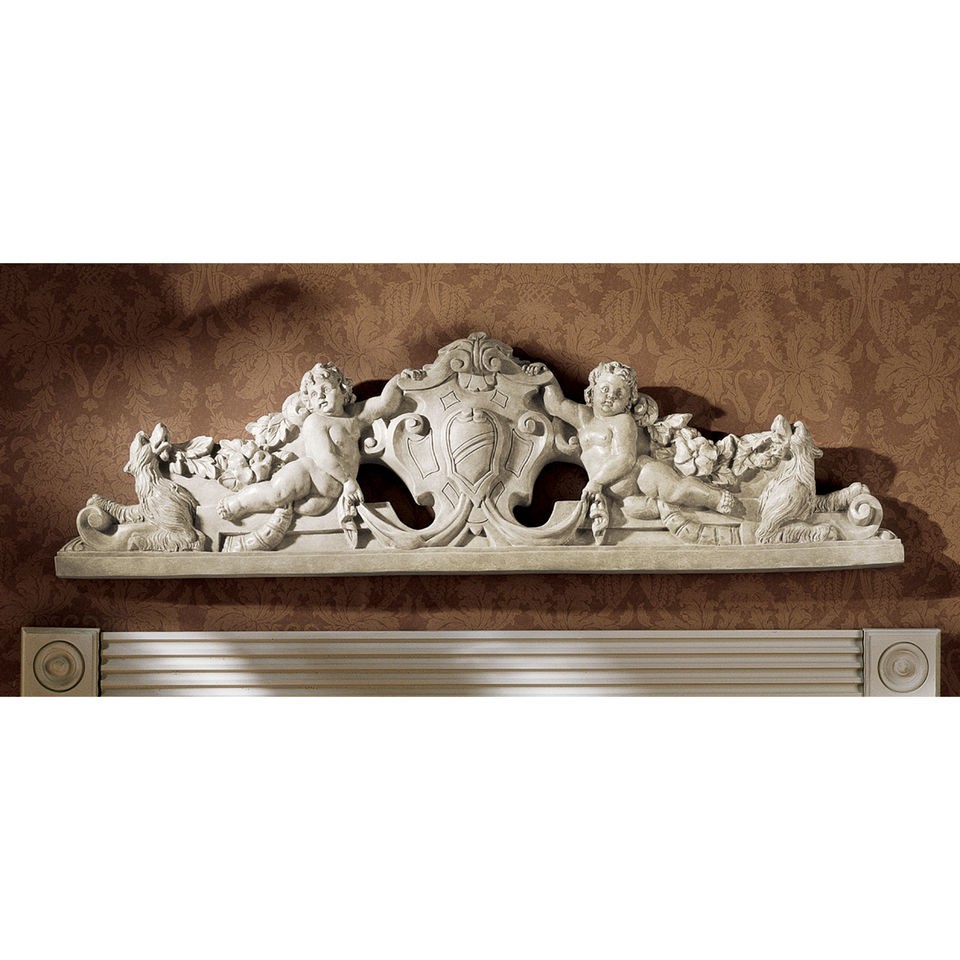   Stylish Hounds Royal Coat of Arms Sculptural Wall & Door Pediment