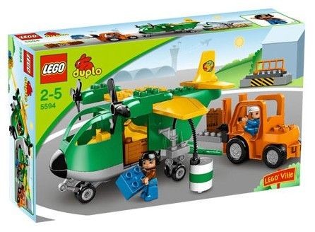 brand new lego duplo 5594 cargo plane dented box time