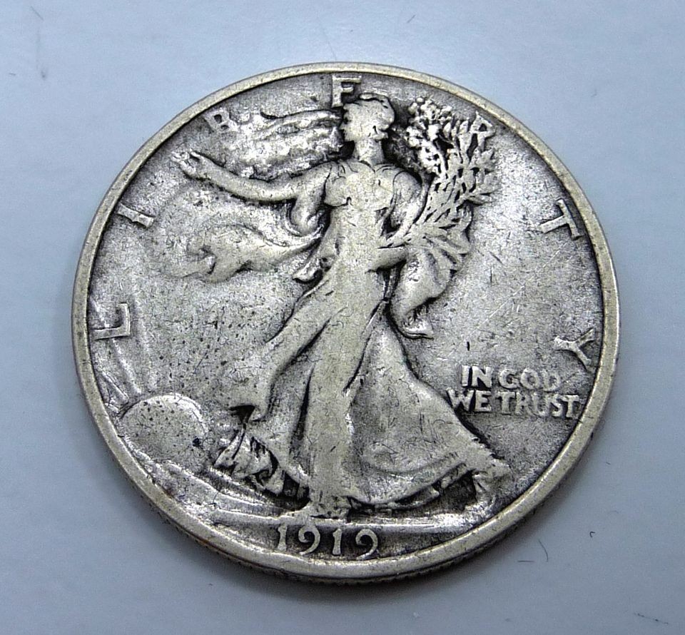 1919 walking liberty half dollar nice fine+ 