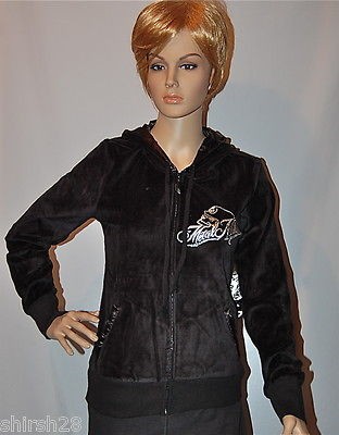 NWT METAL MULISHA BLACK VELVET HOODIE SWEATSHIRT LARGE L PSEUDONYM 