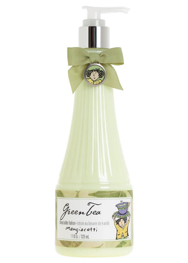 MANGIACOTTI GREEN TEA SHEA BUTTER LOTION WITH PUMP GLASS BOTTLE W 