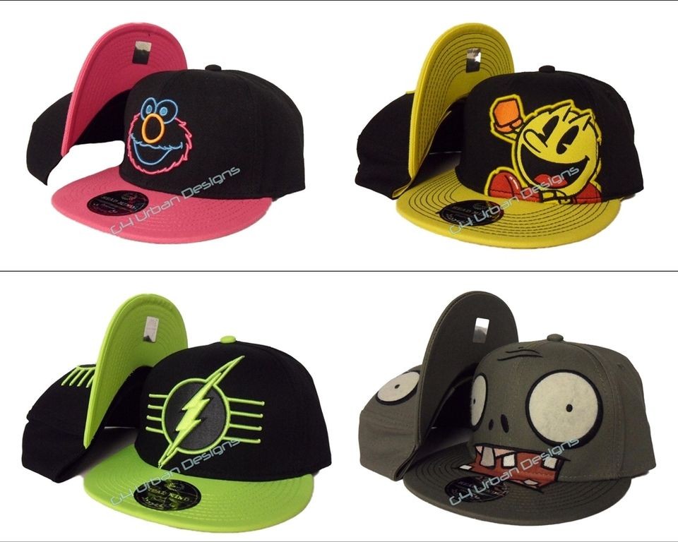   Back Cartoon Baseball Flat Cap, Simpsons, Super Mario, Sonic, Avengers