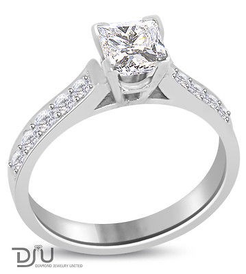 03 ct d vs2 princess diamond solitaire ring 14k