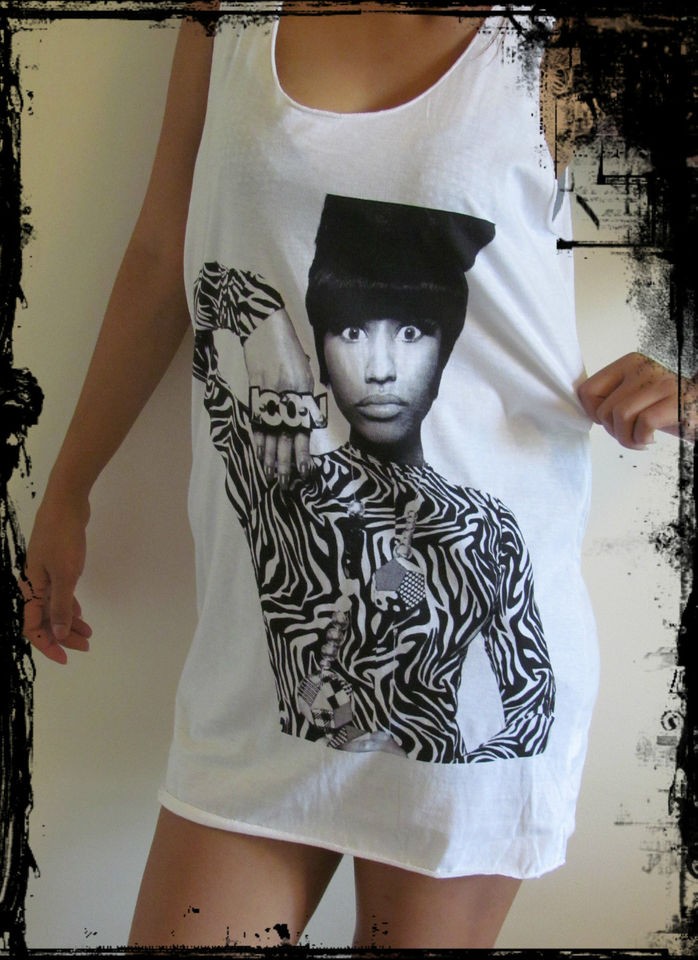 Ladies Nicki Minaj Vest*** Free Size Tank Top T Shirt Singlet 