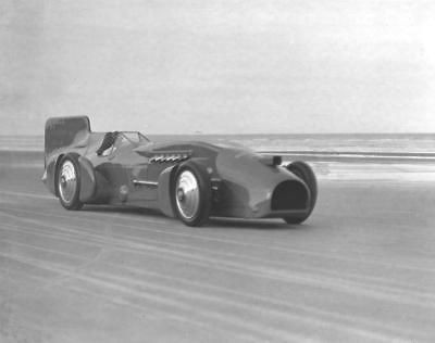 bluebird malcolm campbell at speed 1933 daytona photo from united