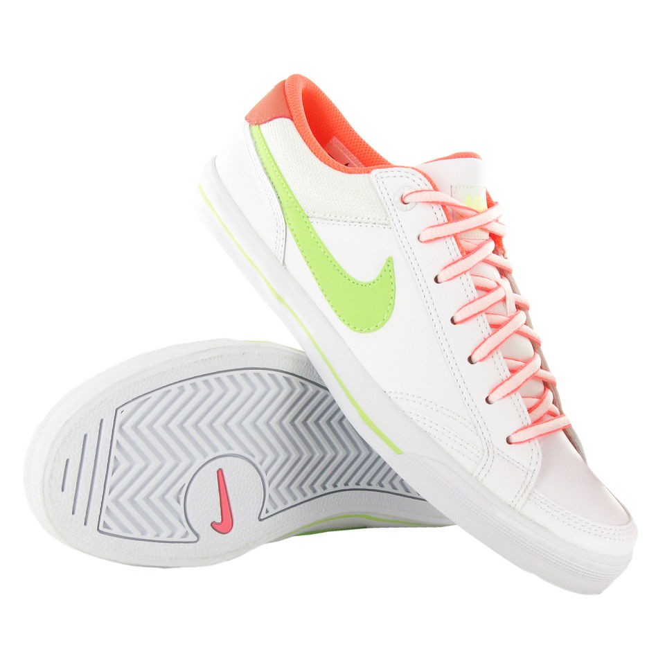 nike capri ii white orange leather womens trainers more options