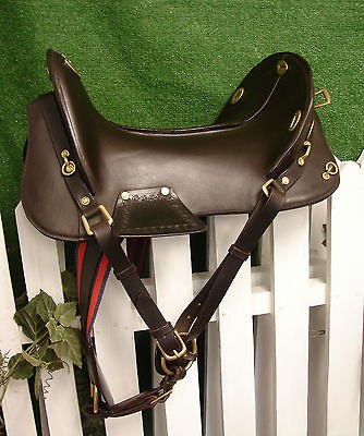 17 McClellan DARK BROWN WESTERN SADDLE MILITARY CAVALRY Replica re 