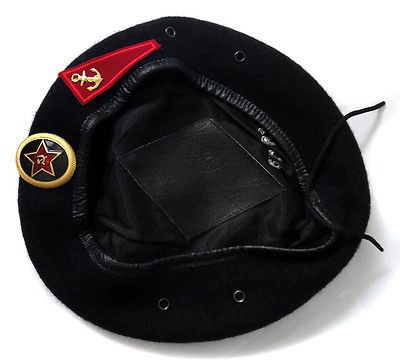 Soviet / Russian Army Military NAVY MARINES Uniform Black Beret Hat 