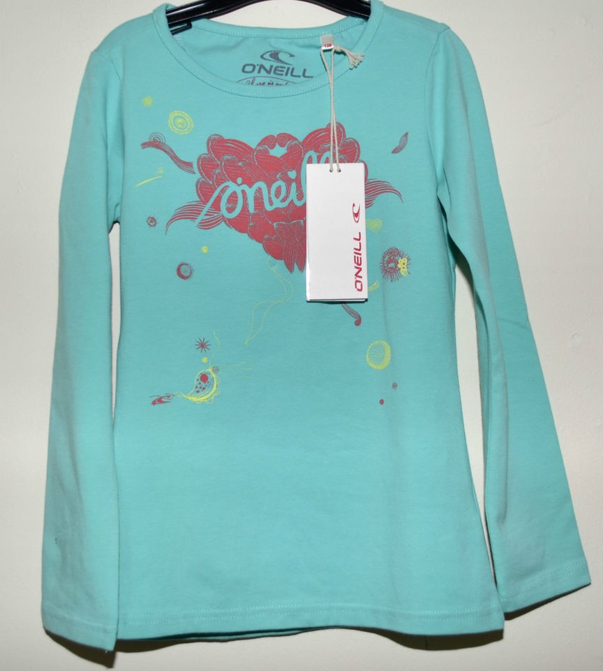 NEILL GIRLS HEART LONG SLEEVES T SHIRT BNWT SIZE 128 AGE 8 LAPIS 