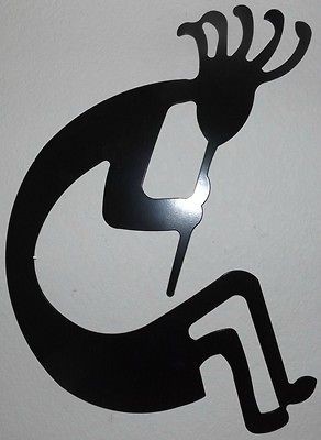 kokopelli playing flute metal art wall hanging 