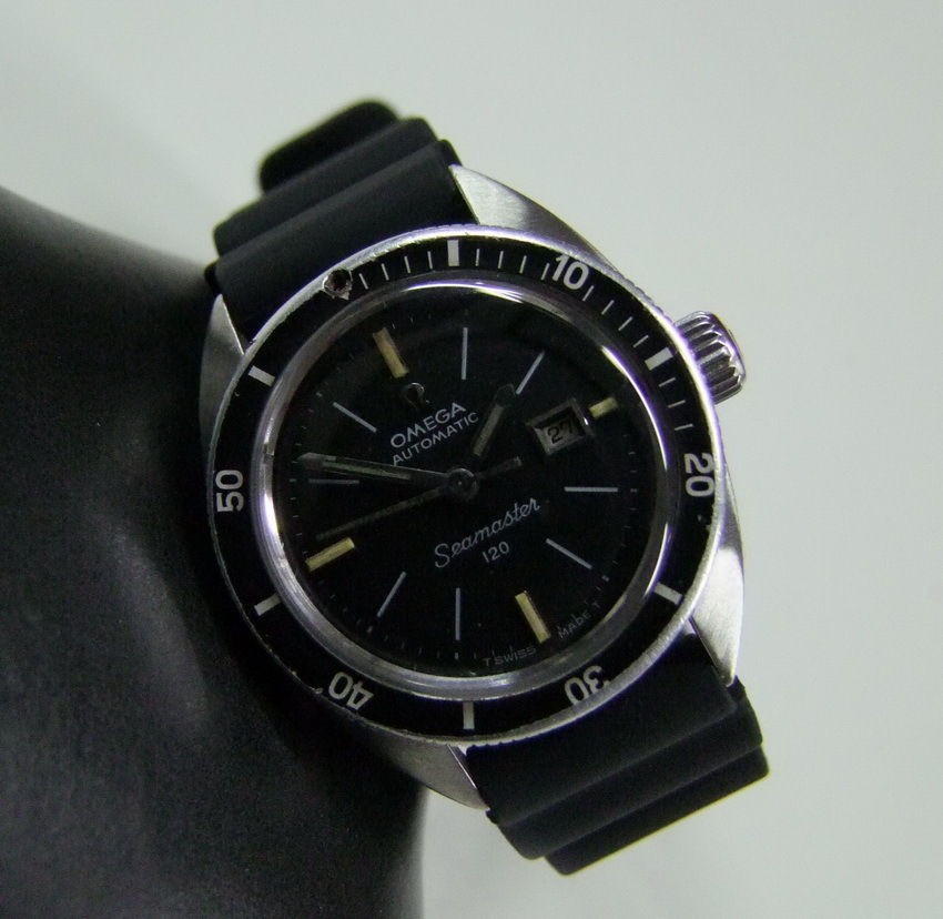 RARE 60S OMEGA SEAMASTER 120 DIVER BLACK DIAL AUTOMATIC LAIDES