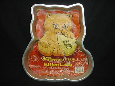 wilton kitten cake pan hippo pet kitty cat mold tin