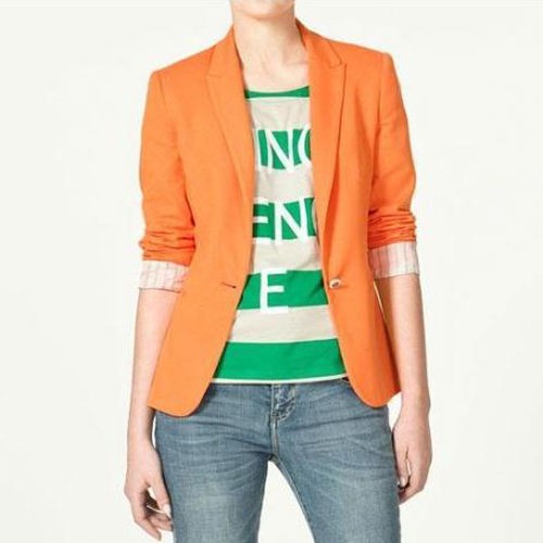 New Fashion Womens Casual Tunic Foldable Long Sleeve Blazer Jacket 